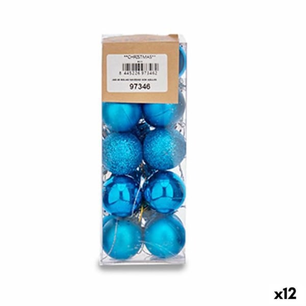 joukko joulupalloja ø 3 cm sininen muovi (12 kpl)