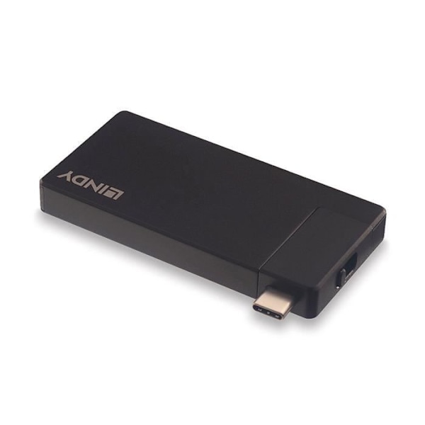 Lindy DST-Micro USB-C dockingstation til bærbar computer - sort - TU