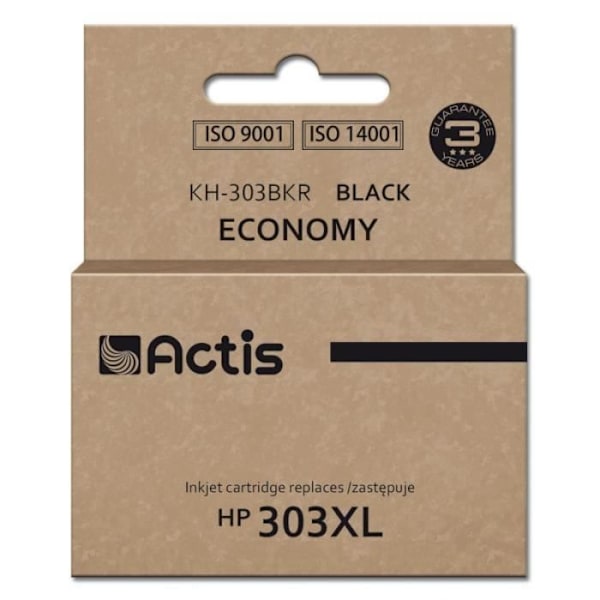 ACTIS blæk til HP-printer, erstatning for HP 303XL T6N04AE Premium 20ml 600 sider sort - KH-303BKR