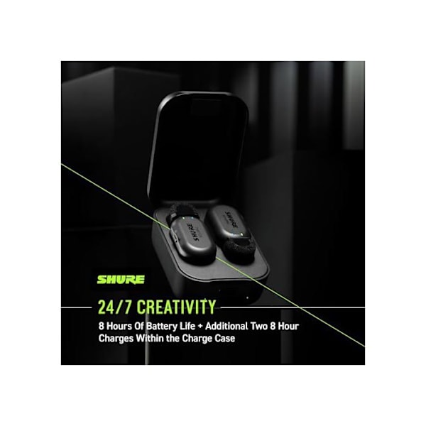 Mikrofon Lavalier - Shure - MoveMic One - Bluetooth - Sort - Trådløs Direkte til Telefon Svart