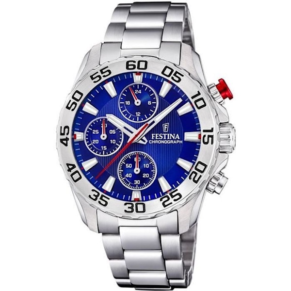 Børnemontre - Festina - 20457 - Analog - Rustfrit stål - Blå skive Silver, Blå, Röd