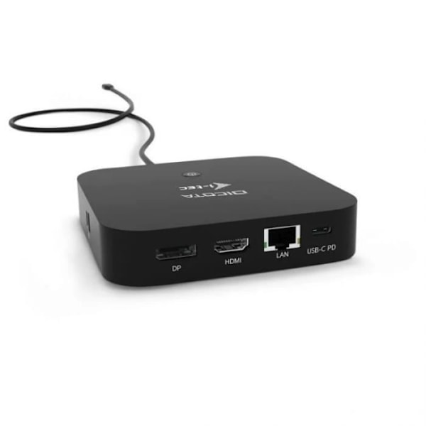 USB-C 11-in-1 - DICOTA - 5K HDMI/DP - 100W virransyöttö - Monipuolinen liitettävyys