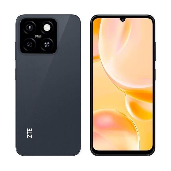 ZTE Blade A55 -älypuhelin Starry Black -värillä, 6,75" 90 Hz Full HD+ -näyttö, 1080 x 2400 pikseliä, 8 Gt RAM DDR4 + 128 Gt eMMC ja