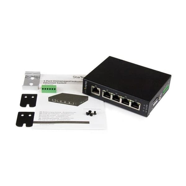 Switch Gigabit Ethernet - STARTECH - IES51000 - 5 portar - Väggmontering / DIN-skena - IP30