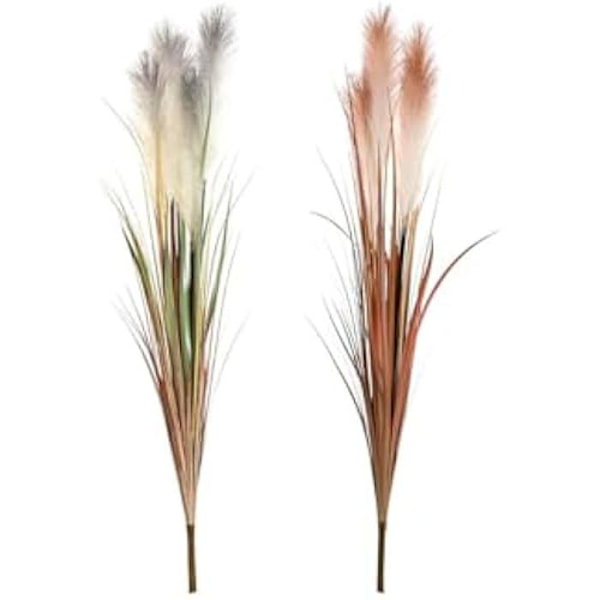 Dekorativ plante - HOME ESPRIT - Flerfarvet - 15 x 15 x 106 cm - PVC - 2 enheder Flerfärgad