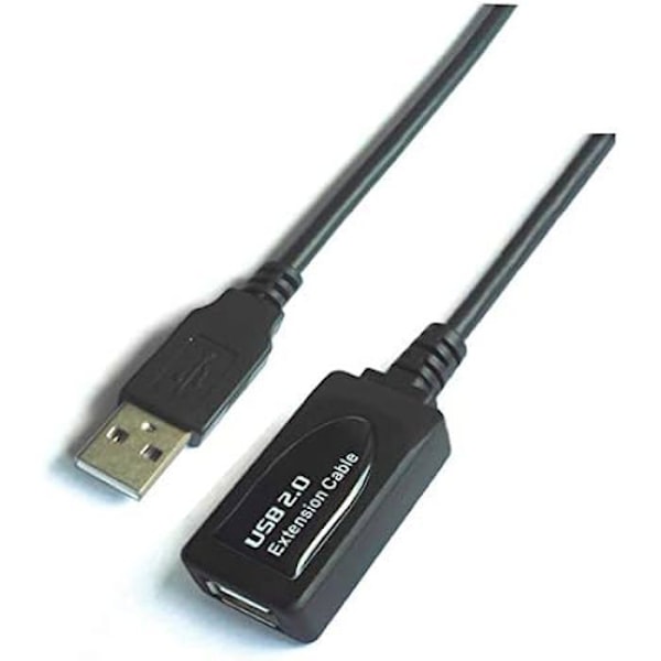 AISENS A101 – 0019 – USB 2.0 forlængerkabel med forstærker (10 m, avanceret chipset) Farve Sort