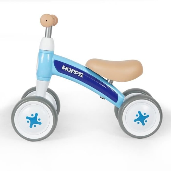 Qplay Hopps bärsele 4 hjul 50x23x40 cm Blå - DEVESSPORT - Barn - Vadderat säte Blå vit