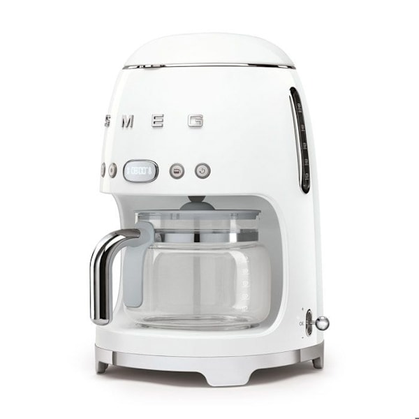 SMEG DCF02WHEU filterkaffebryggare - 10 koppar - 1050W - 1950-tal vit