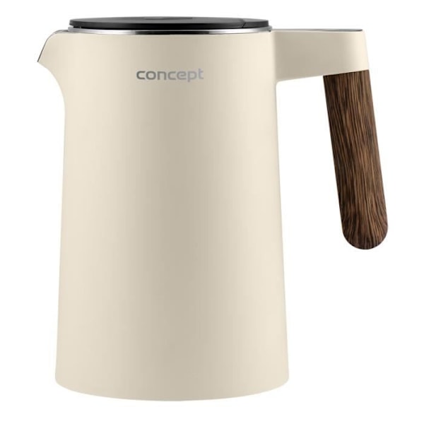 Bouilloire elektrisk Concept Norwood i rustfrit stål - temperaturkontrol Funktion KEEP WARM 1.5L 1850-2200W vanilje Vanilj