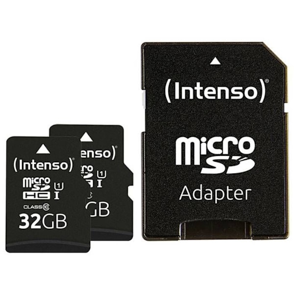 Micro SD -muistikortti sovittimella INTENSO 32 Gt x 2