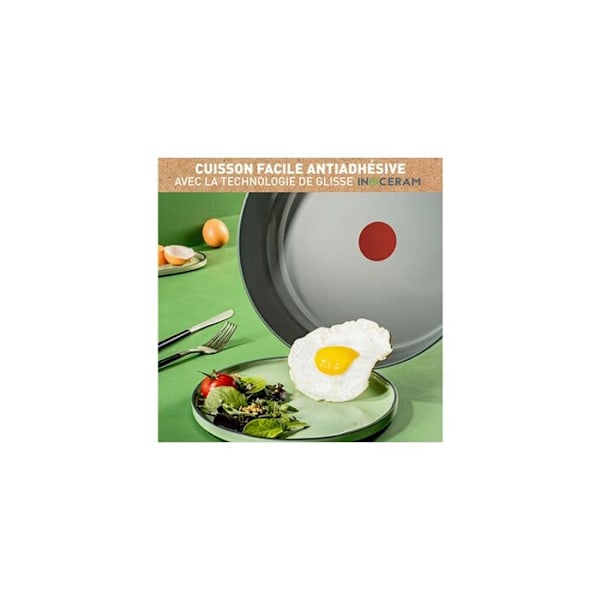 Tefal Stekpanna Renew+ wok C4241953 28 cm Svart - 3168430347700 grå