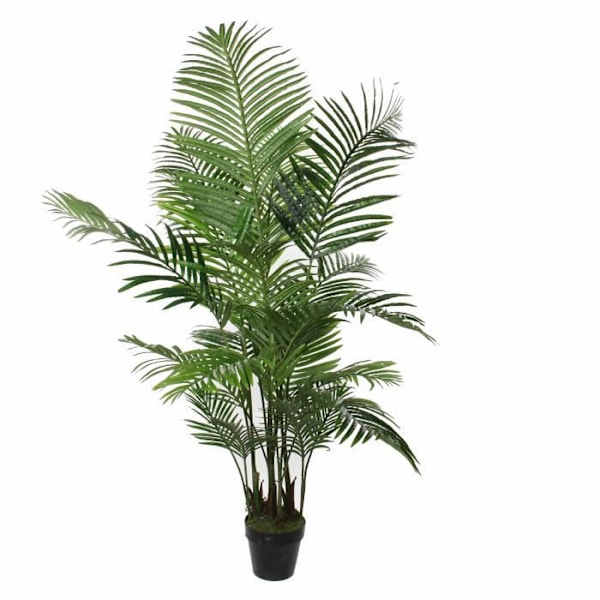 Glimmerdekorationer Areca Palm Konstgjorda växter - H130 x Ø140 cm Grön