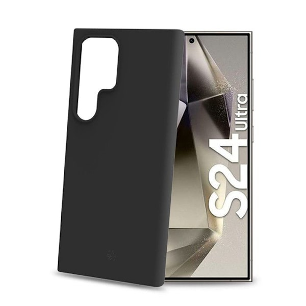 Telefoncover - Celly - S24 Ultra - Blødt - Sort - Kompatibel med Samsung Svart