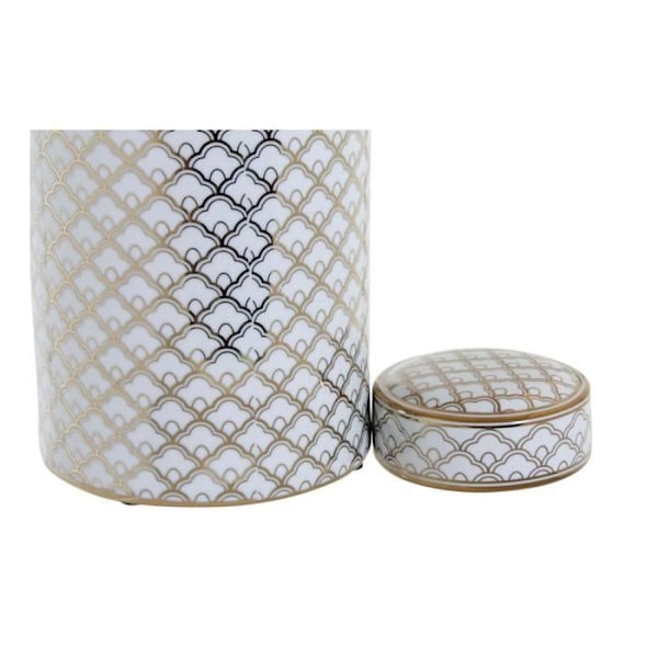 Maljakko DKD Home Decor Valkoinen Posliini Glam (18 x 18 x 30,5 cm)