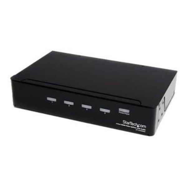 4-porttinen High Speed HDMI-videon jakaja ja signaalinvahvistin äänellä - STARTECH.COM