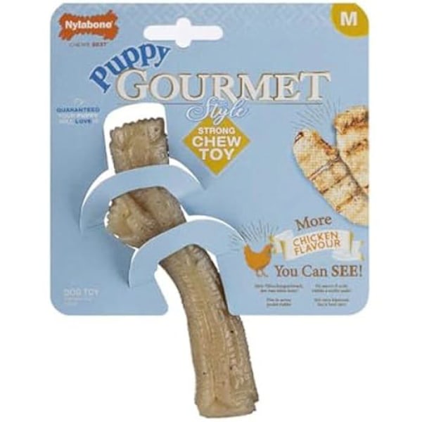Tyggelegetøj - NYLABONE - Maximum Force Tough Extreme - Lårben - Smag Infunderet - Til mellemstore hvalpe kastanj