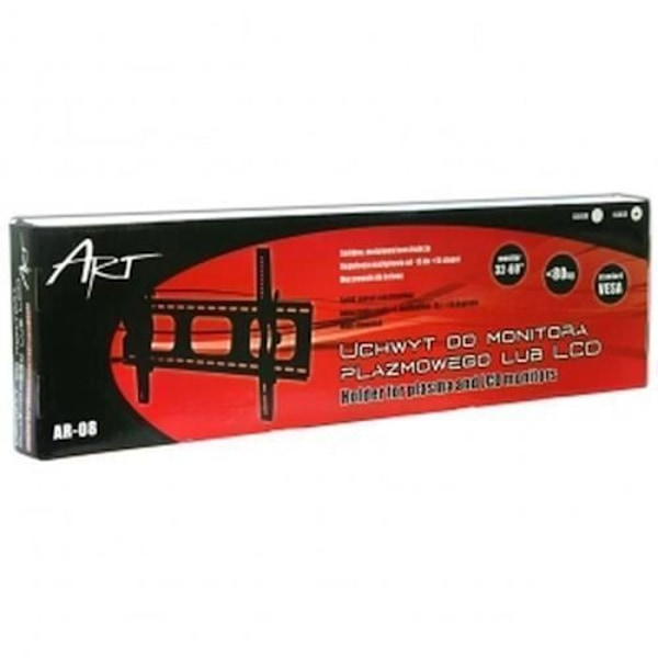 Support vægmaleri ART AR-08 - Belastningskapacitet 80 kg - Skærmstørrelse 81,3 cm (32") til 152,4 cm (60") - Sort