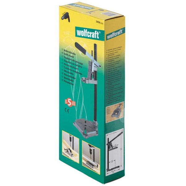 wolfcraft - Kolonnstöd för borr - Arbetshöjd 345 mm - ref. 3406000
