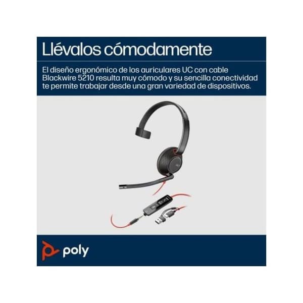 HP Poly Blackwire 5210 Monaura