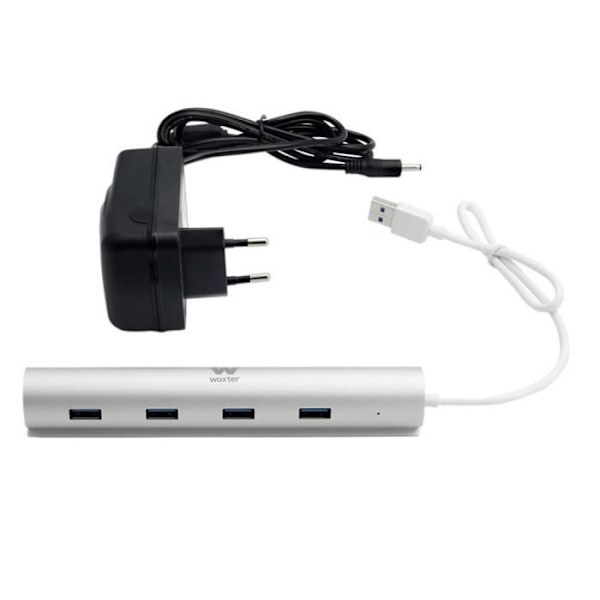 Woxter Hub 73 Hub med 7 USB 3.0-porte op til 5 Gbps, aluminium - PE26-142