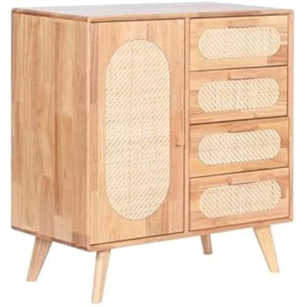 Senkki - HOME ESPRIT - Luonnollinen - 73,5 x 35 x 78 cm - Monivärinen - Matala senkki Flerfärgad