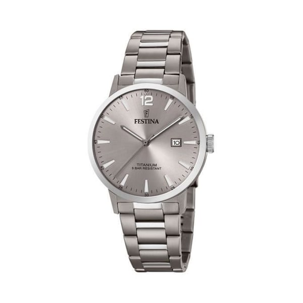 Ur - Festina - F20435-2 - Sølv - Sort - Vandafvisende 5 ATM Silver, Svart