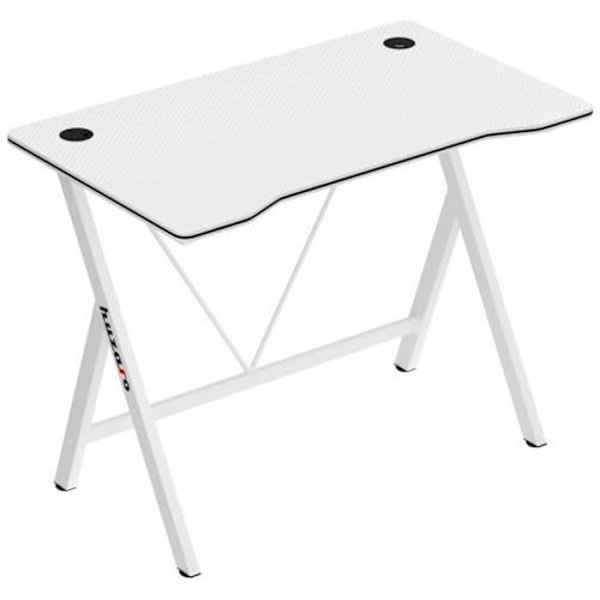 Bureau gaming HUZARO HERO 1.4 Hvid, Ergonomisk skrivebord, PC gaming, Informatik, Gamer, Spil skrivebord, 100x50x75cm Kolbelagd vit