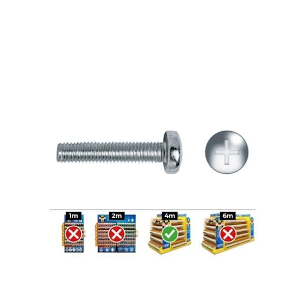 Philips metrisk kupolskruv Din 7985 4x10 zinkplatta - GENERIC - Box 500 Uni