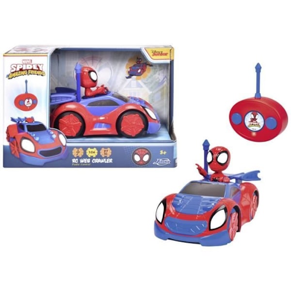 Spidey - Radio-ohjattu auto - 17cm - Mukana Spidey-figuuri