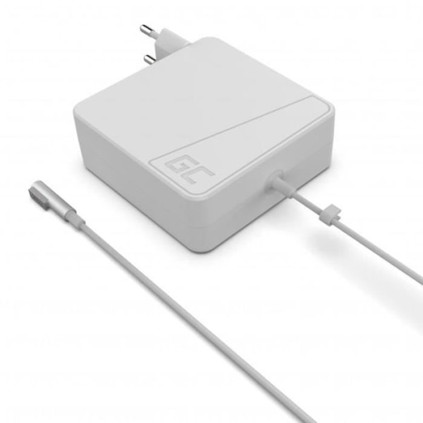 Green Cell - Strømadapter til Apple Macbook 60W / 16.5V 3.65A / Magsafe - 5902701410643