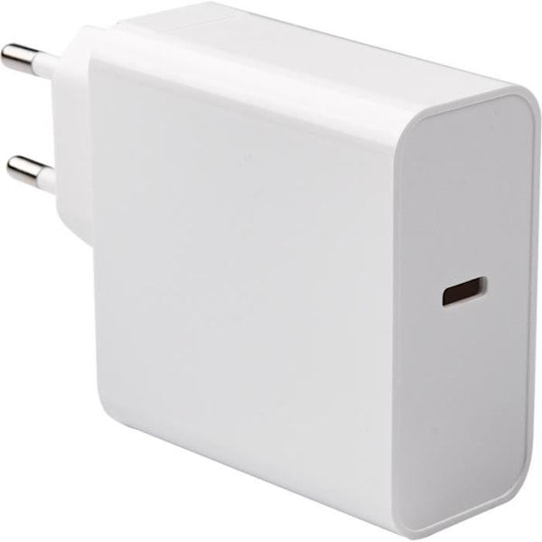 Hjemmeoplader USB C PD 60W Ultra-hurtig Hvid Bigben Hvid
