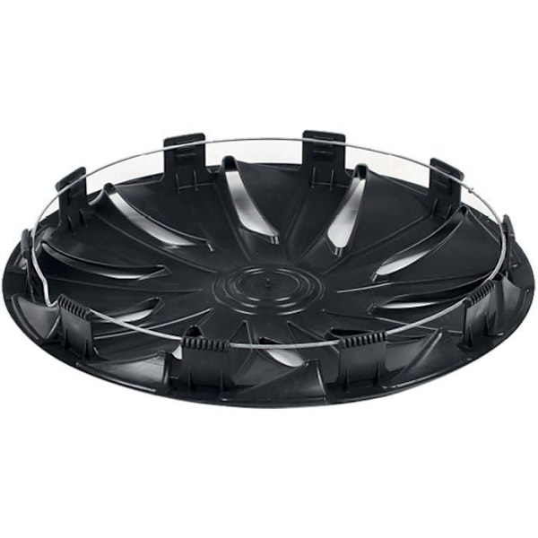 Sparco Lazio 14" sorte og grå navkapsler - Sæt med 4 - SPARCO licens - Undersøgt design og kvalitetsfinish svart och grått