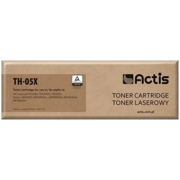 Toner laser ACTIS TH-05X kompatibel med HP og Canon - Ydeevne 6500 sider - Sort