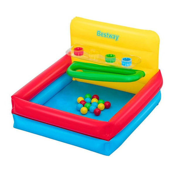 Bestway Uppblåsbar Barnpool med Bollar 104x94x61 cm +2 År Trädgård 52546 POOL MED BOLLAR - BOLLSTRUKTUR Flerfärgad
