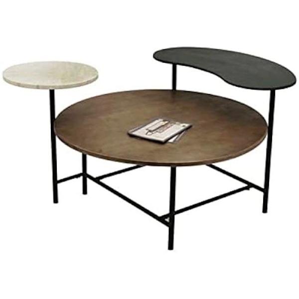 Soffbord - DKD HEMDEKOR - Rektangulärt - Aluminium - 118x90x61 cm - Vardagsrumsmöbler