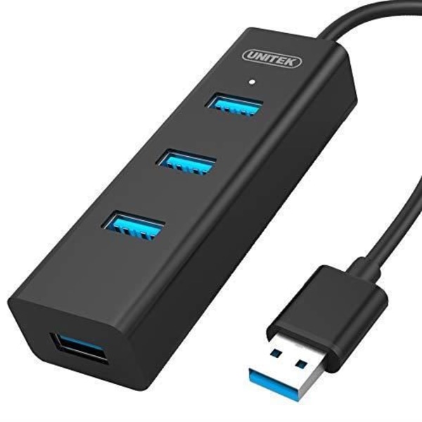 Unitek Y-3089 Hub 4 Porttia USB 3.0 Musta