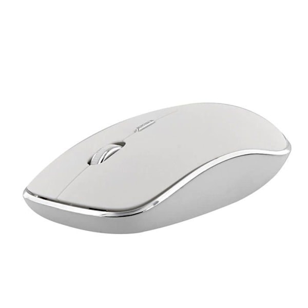 Langaton optinen hiiri - TNB - RUBBY - 1600dpi - Ergonominen - Valkoinen/Hopea