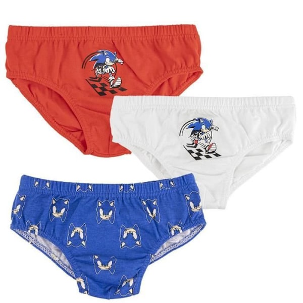 Sæt med boxershorts - Sonic - Multifarvet - 100% bomuld - 3 styk - 8-10 år Unisex - 8-10 år gammal
