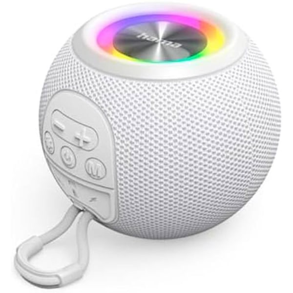 Bluetooth-högtalare - HAMA - Bollformad högtalare - 5 W - 5 Ljuslägen - Vit Vit