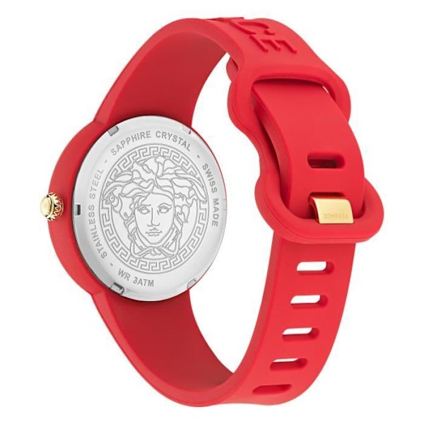 Montre Versace - Unisex - VE6G00723 - Röd Silikon - 39mm - 5 Atm Röd