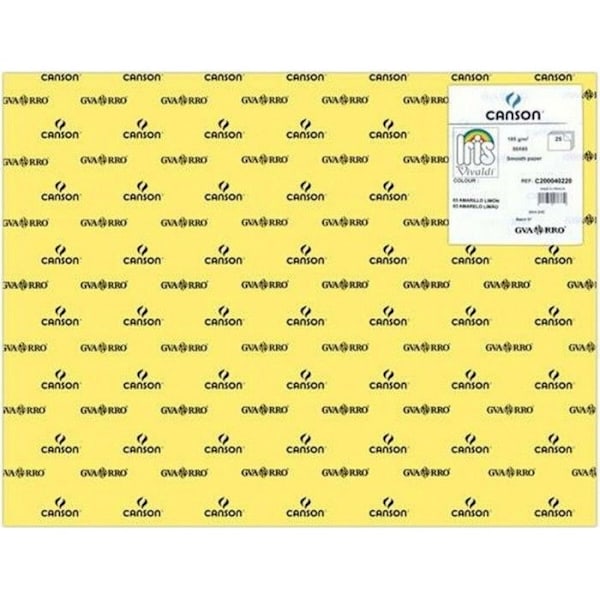 NC Papir Karton Iris Citron Gul 50 X 65 Cm (25 Enheder)