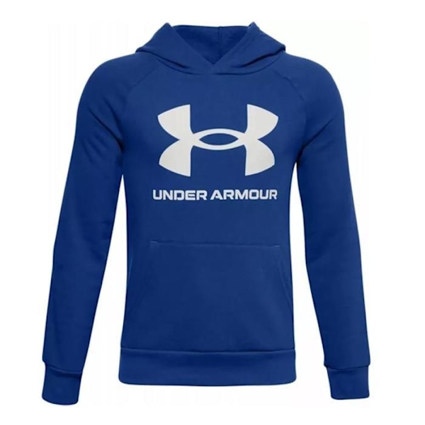 Under Armour Rival Fleece Big Logo poikien huppari - kuninkaallinen sininen/valkoinen - 14/16 vuotta Kungsblå/vit 10-12 år gammal