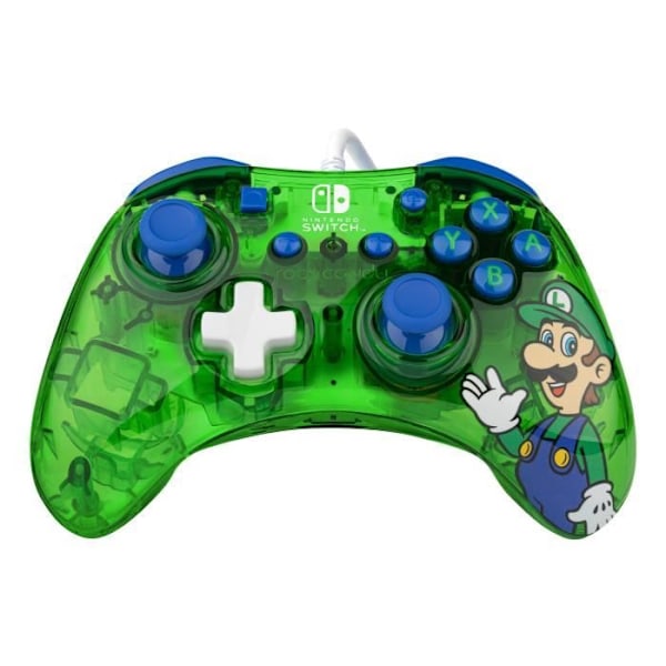 Spilcontroller - Rock Candy - Super Mario LUIGI - Kablet - Lyse farver - Ergonomisk Ljusa färger