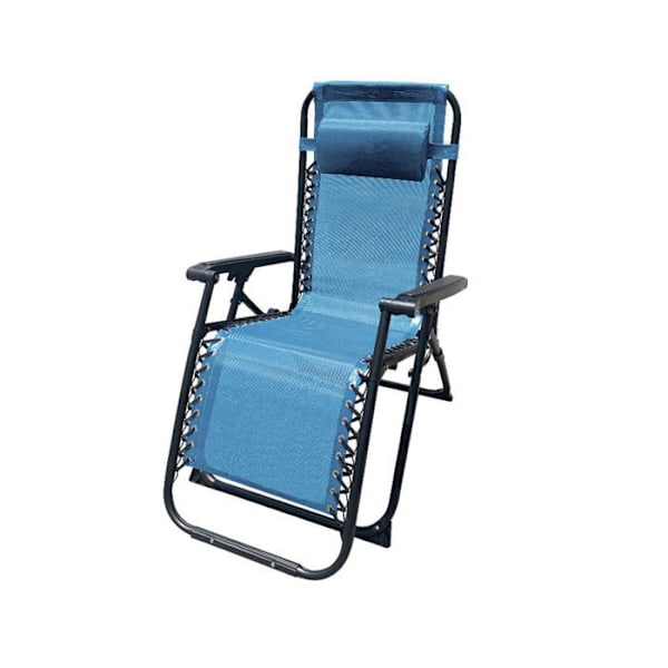 Fällbar Chaise Longue för Utomhusbruk 90 x 108 x 66 cm Blå - Marbueno