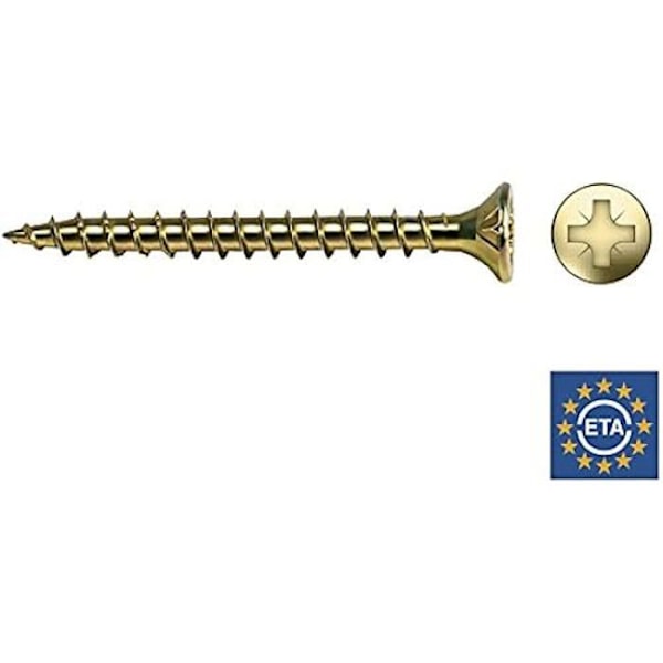 Tornillo rosca madera avellanado Pozi VLOX - CELO - 2,5x15 - Bichromated - Cruciform - Container 1000 ud