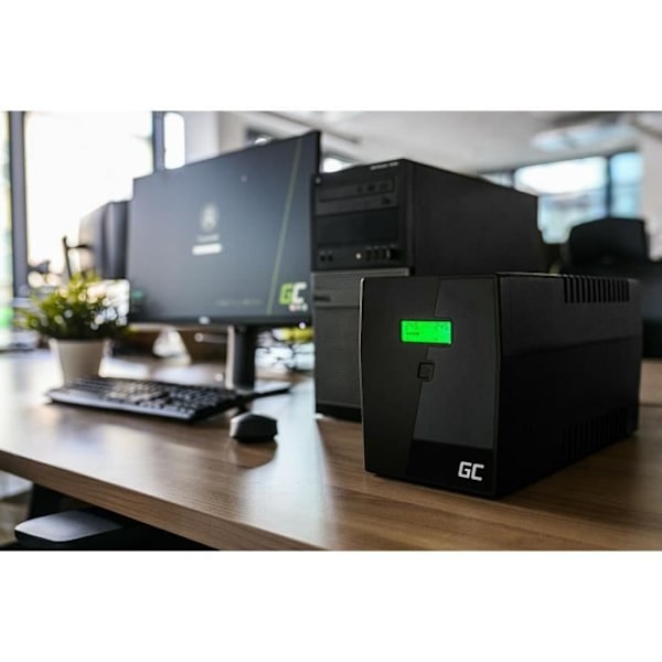 Extern Green Cell-omvandlare - UPS USV 600VA - Linje-interaktiv AVR - USB/RJ45