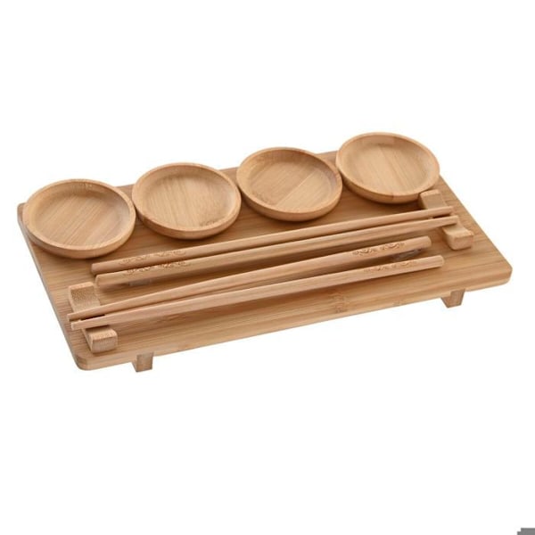 DKD Home Decor Orientalisk Sushi fat Set naturlig