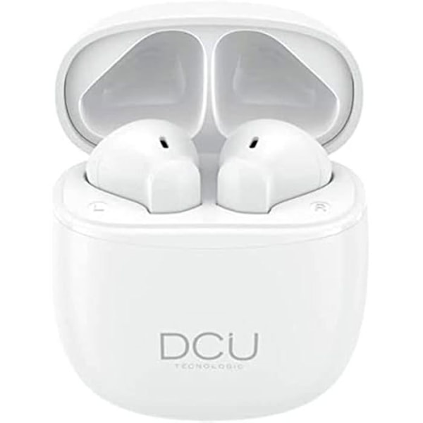Mini Mate høretelefoner - DCU TECNOLOGIC - Bluetooth 5.1 - USB Type C - Touch Control - IPX4 Vit