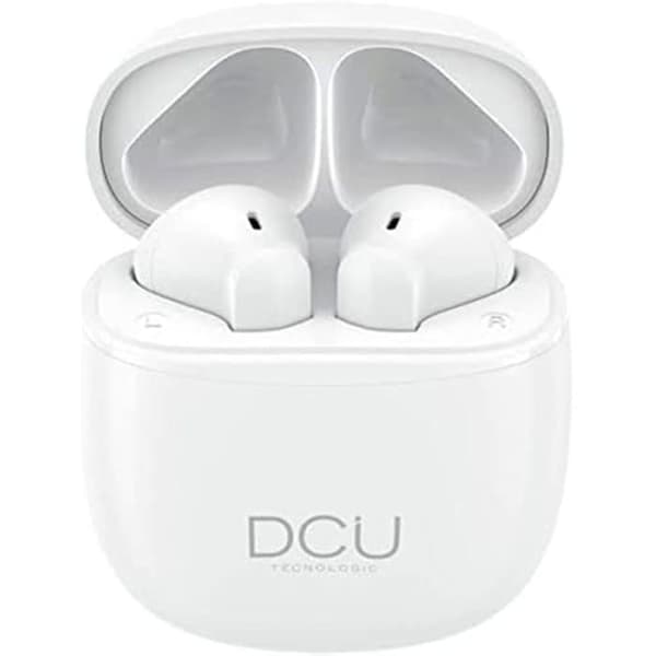 Mini Mate Hörlurar - DCU TECNOLOGIC - Bluetooth 5.1 - USB Type C - IPX4 - Touch Control Vit