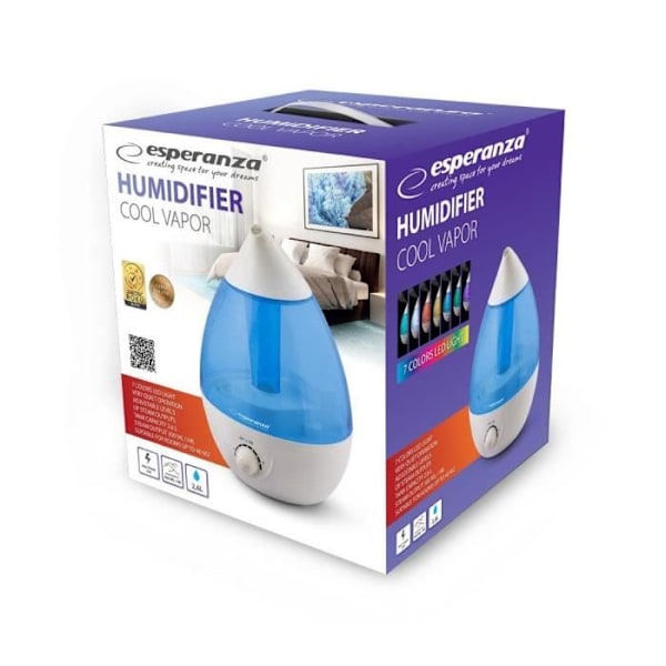 Kosteuttaja - GENERIC - Esperanza - 7 värin LED-valot - Automaattilopetus